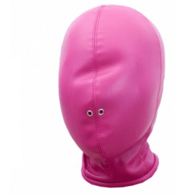 All-pack Closed Choking Leather Dog Head Cover Female Male Exposed Mouth Eye Mask (Option: Full Bao head cover purple-Girl)