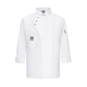 Baking Kitchen Chef's Uniform Long Sleeve (Option: White-4XL)