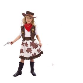 Boys And Girls Cowboy Costumes Christmas Children's Cowboy Costumes (Option: Child girl-L)