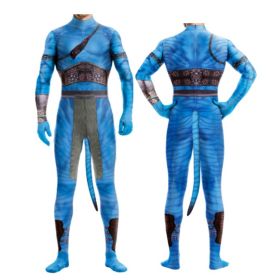 Halloween Anime Cosplay Siamese Slim Fit Clothes (Option: Avatar Tail 2 Male-S)
