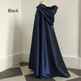 Medieval European And American Style Retro Big Hat With Lace Cape (Option: Black-150cm)