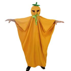 Children's Halloween Costume Pumpkin Cloak (Option: Pumpkin Cloak-M)