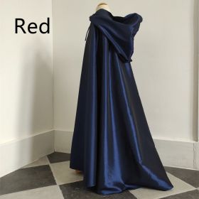 Medieval European And American Style Retro Big Hat With Lace Cape (Option: Red-180cm)