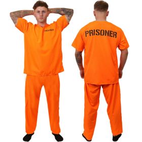 Prison Uniform Prisoner Suit (Option: Adult-M)