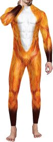 Men's Skull Print Close-fitting Union Suit Party Clothing (Option: JRXTJSY 001-XL)
