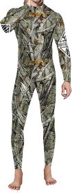 Men's Skull Print Close-fitting Union Suit Party Clothing (Option: JRXTJSY 005-M)