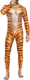 Men's Skull Print Close-fitting Union Suit Party Clothing (Option: JRRXTJSY 003-XL)