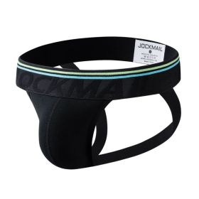 Sexy Double T-back Pure Cotton Sweat-absorbent Sexy Underwear (Option: 232 Black-XXL)