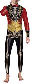 Men's Skull Print Close-fitting Union Suit Party Clothing (Option: JXSY0TJSY 006-L)